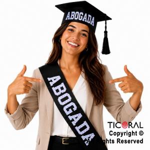 KIT ME RECIBI ABOGADA METALIZADO CON PLATA TORNASOL